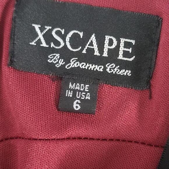 Xscape women's Satin rouched Cocktail dress Size 6 Holiday Party Sexy Homecoming - Picture 4 of 6